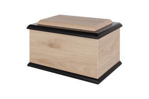 Black Onyx Urn: White Ash w Black Trim
